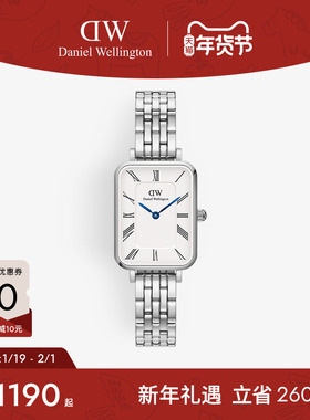 DW女士手表 QUADRO小蓝针腕表轻奢小众小方表女表复古女腕表