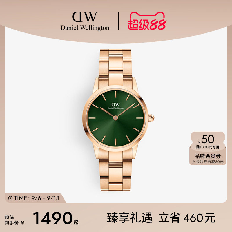 DW手表小精钢石英机芯男表图片