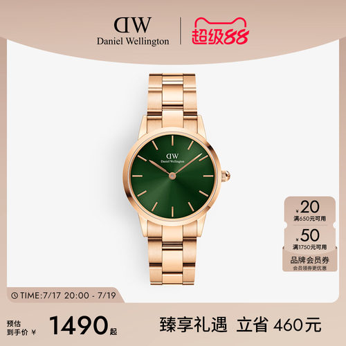 DW手表小精钢石英机芯男表