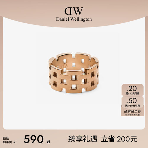 DW戒指女链条系列五格戒指