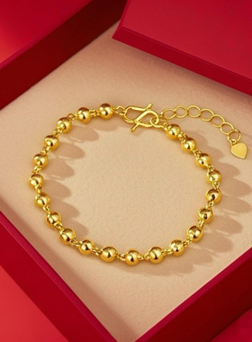 新款沙金手链男女ins时尚复古风