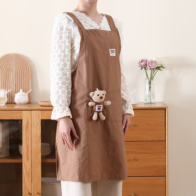 时尚家用防油污卡通围裙工作服女