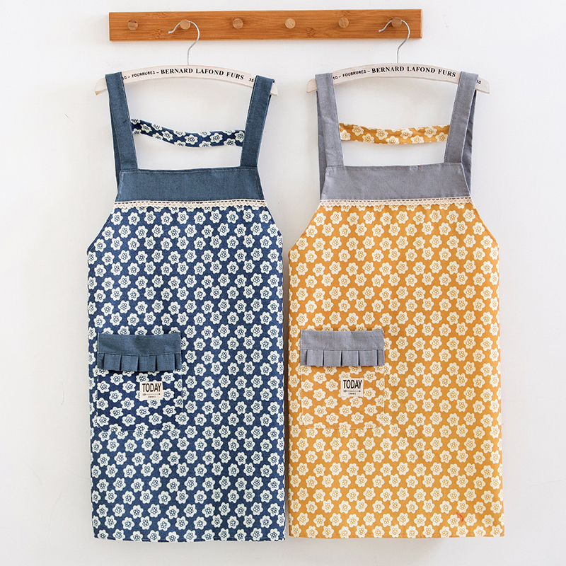 韩版防油污围裙厨房做饭工作服