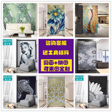 饰剪画简约现代客厅电视玄关玻璃拼图艺术拼花瓷砖 马赛克背景墙装