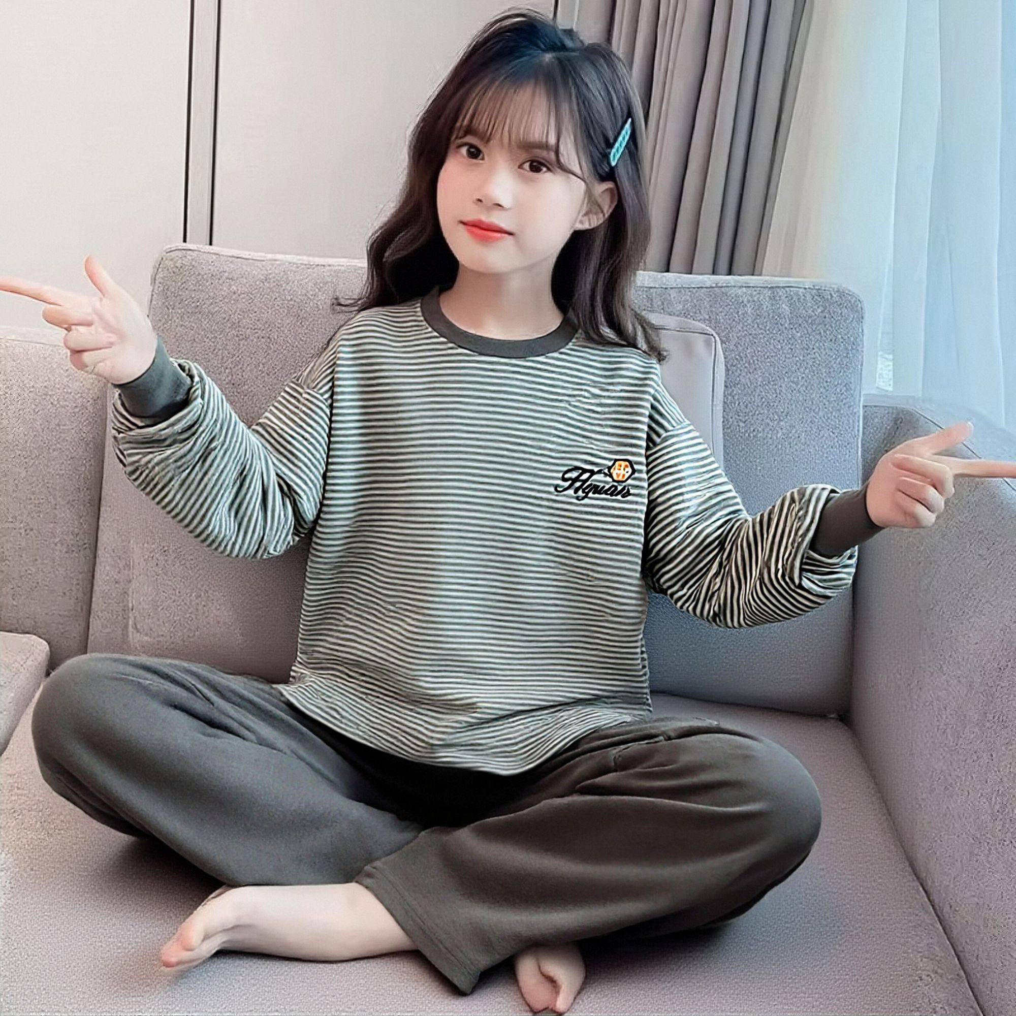 秋冬季儿童睡衣套装新款套头秋衣秋裤打底外穿德绒保暖女童家居服,童装/婴儿装/亲子装,家居服套装,淘宝优惠券,粉丝福利购,淘宝优惠卷