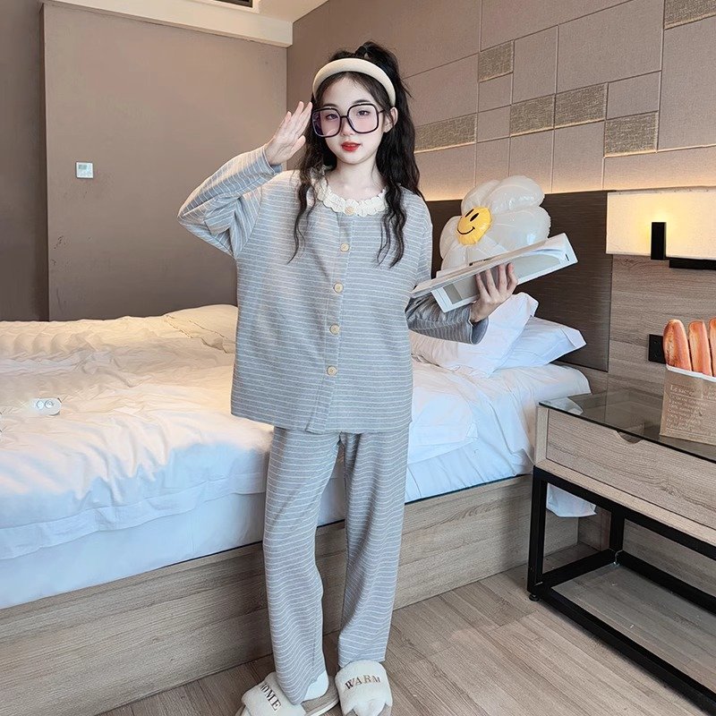 女童德绒睡衣套装秋冬款内搭保暖秋衣儿童家居服洋气中大童空调服