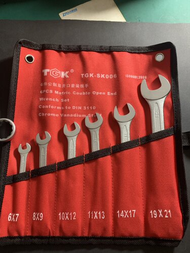 得至高TGK-SK006套装两用扳手哑光开口扳手，单支开口扳手5.5*7