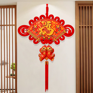 新年喜庆装饰中国结福字扇形挂件2026新款过年墙面装饰送老外挂饰