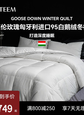 ESTEEM/宜庭英伦玫瑰匈牙利进口95白鹅绒被冬羽绒被【专柜同款】