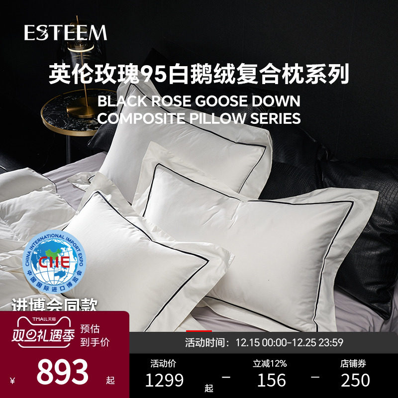 Esteem宜庭匈牙利95白鹅绒枕头