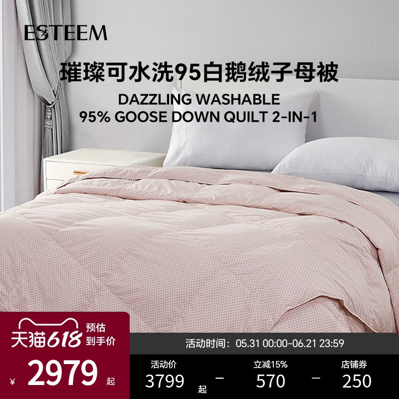 ESTEEM/宜庭可水洗95鹅绒璀璨夏被春秋被子母被家用【专柜同款】