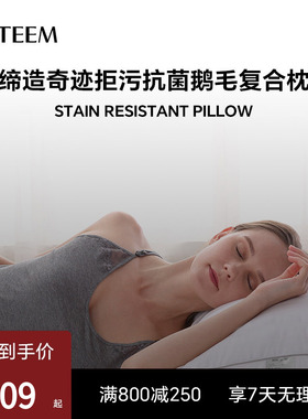 ESTEEM/宜庭五星拒污抗菌鹅毛复合枕枕头枕芯男家用