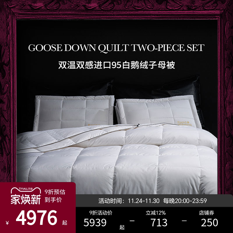 esteem双温双感365D鹅绒被两件套