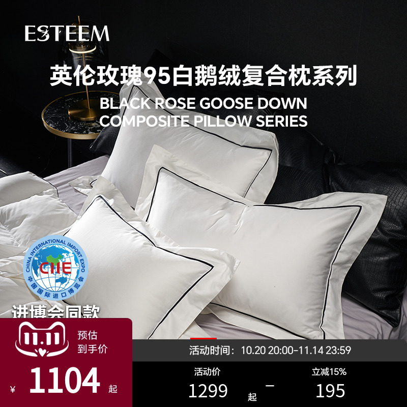 Esteem宜庭匈牙利95白鹅绒枕头