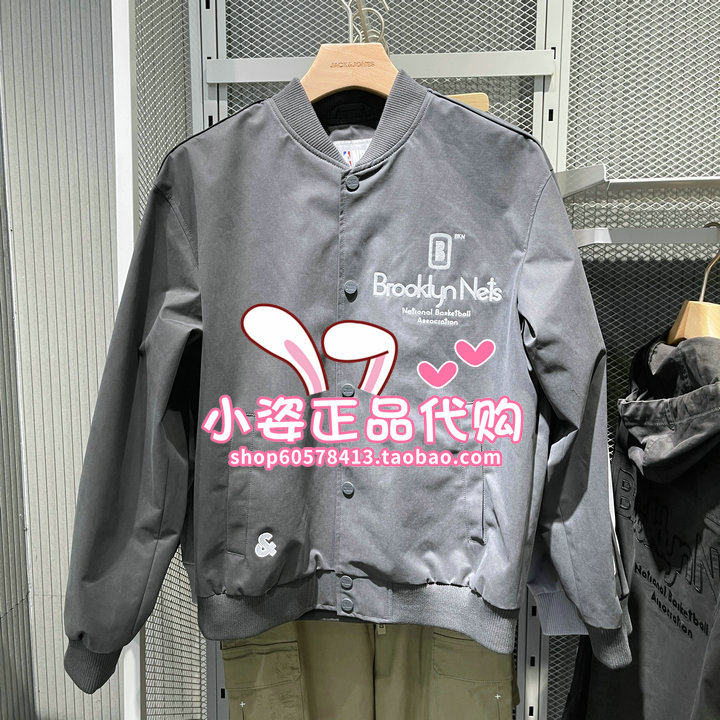 225121003 E44 6905571231294NBA联名宽松棒球夹克外套 杰克琼斯