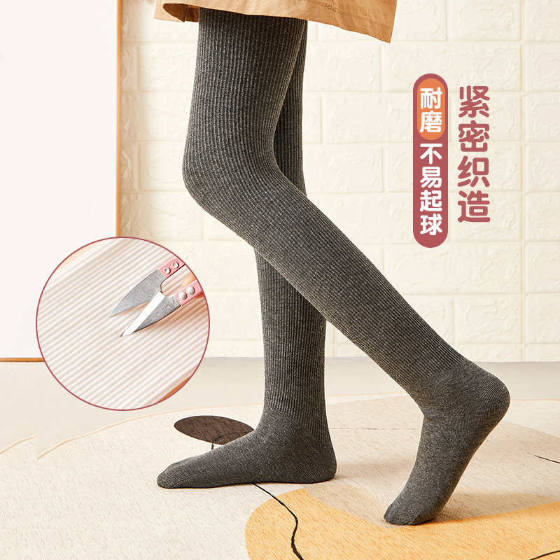 女童连裤袜冬天女宝宝保暖打底裤袜外穿学生中大童儿童袜子秋冬款