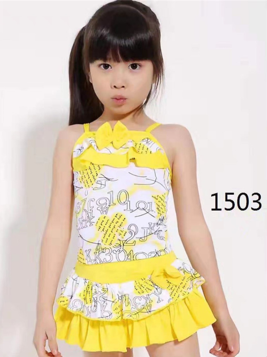 Swimsuit 1945 Girl split one-piece cute princess skirt style small middle children swimsuit fashion girl student swimsuit