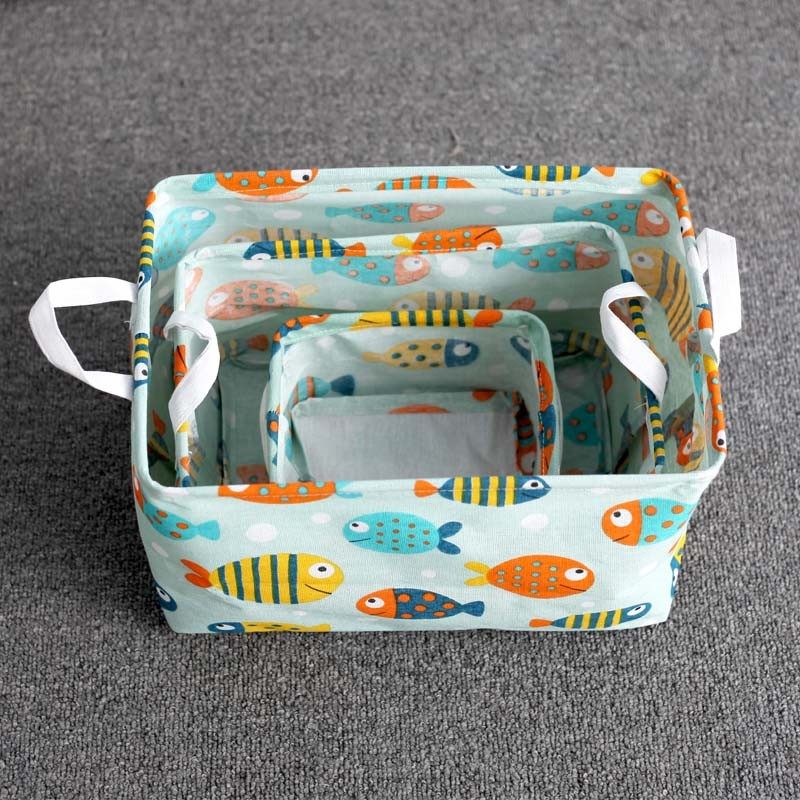 篮子收纳筐宿舍床上脏衣服可爱布艺小号放零食的杂志筐少女收纳盒