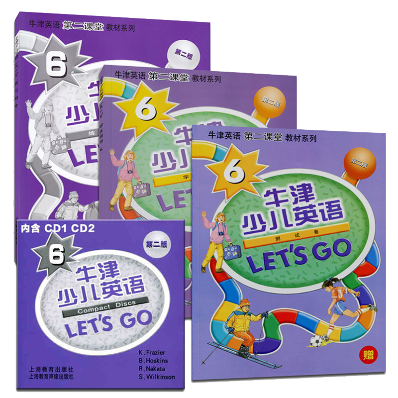 牛津少儿英语let's go第6级第二课堂教材系列第二版小学生六年级英语口语单词阅读听力测试练习英文培训CD光盘课程本教材科用书籍