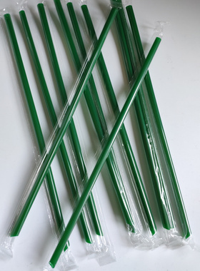 墨绿色珍珠奶茶吸管粗吸管小吸管一次性塑料独立包装食品级加硬管