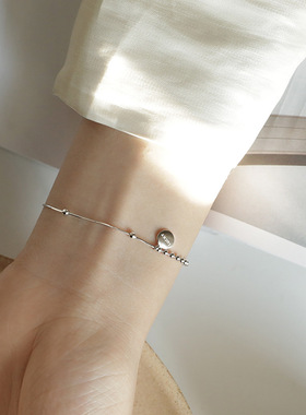 lucky玫瑰金ins小众设计幸运手链