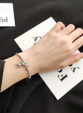 S925银手链女韩版时尚