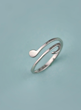 小清新跳动音符戒指女