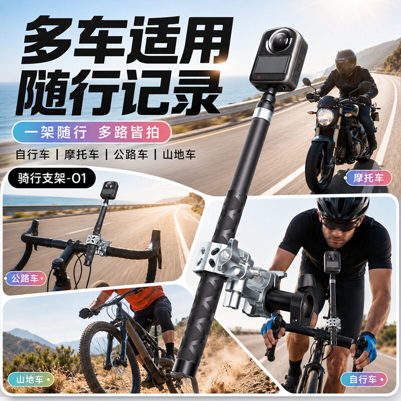 大疆Osmo影石X6双头铝合金支架夹