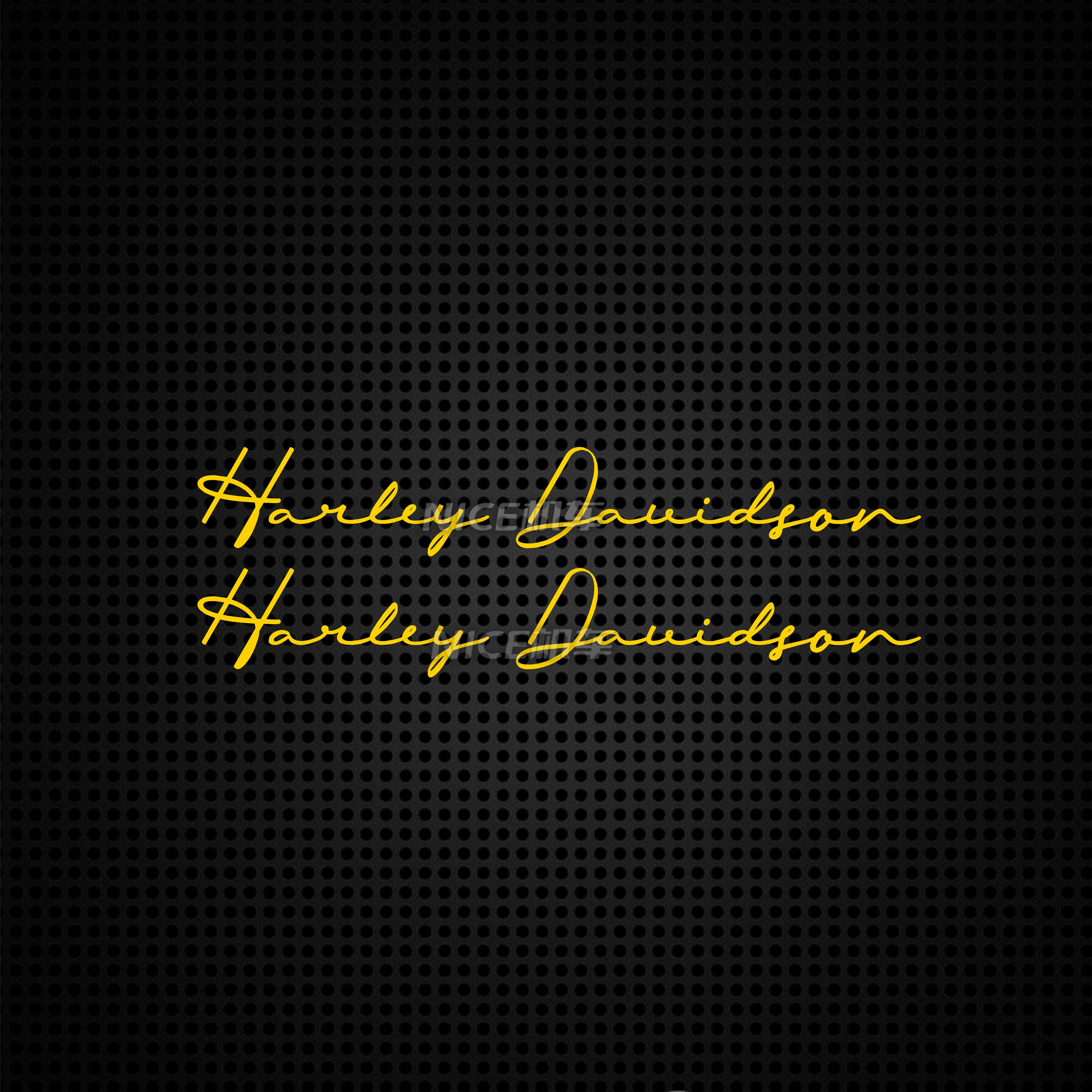 哈雷摩托车油箱个性字体贴纸复古机车贴纸连体英文车身反光贴防水