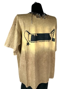 【sharkcolor】remake vintage手工蜡染做旧复古渐变小众宽松T恤