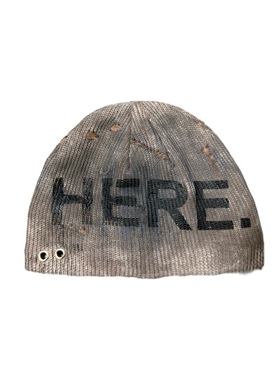 【sharkcolor】remake手工破坏擦脏设计美式废土风加厚针织冷帽