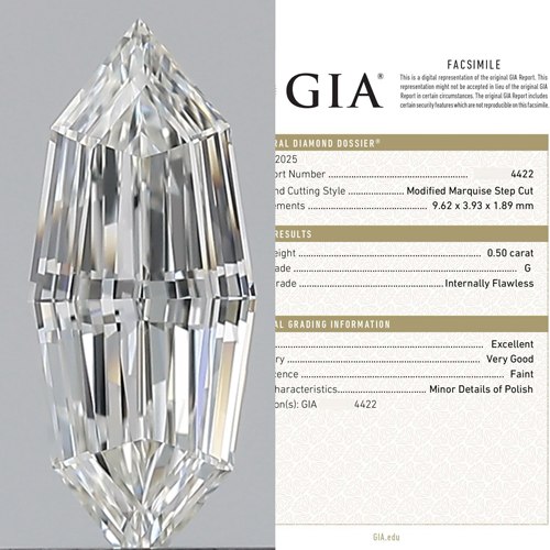先恩尼 0.5ct G IF gia 改良切工马眼 非实验室培育人工钻 igi