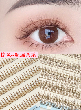 焦糖棕色A型鱼尾+仙子毛假睫毛