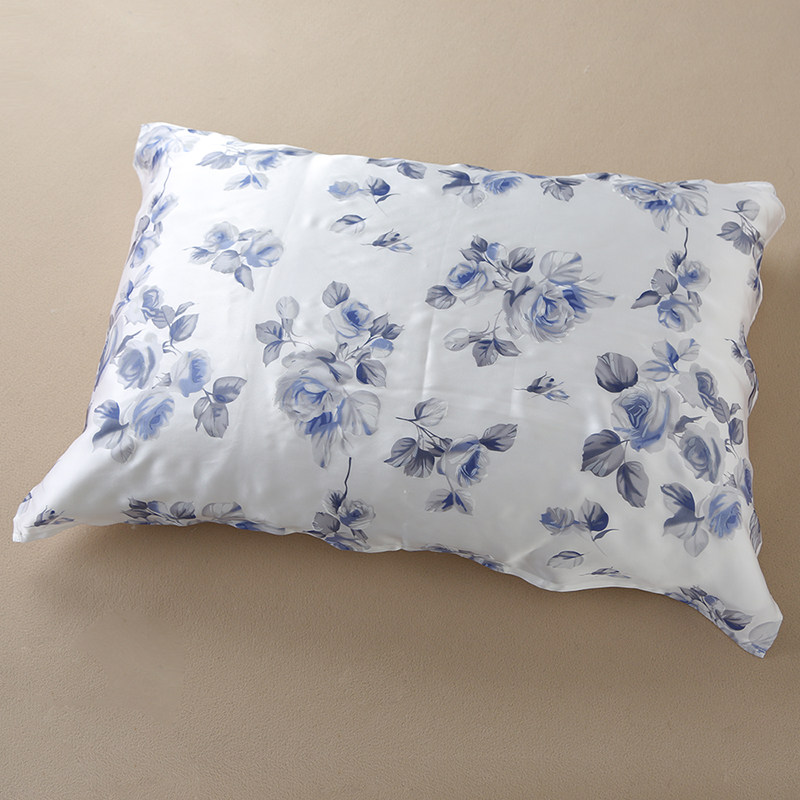 真丝枕巾桑蚕丝美容加厚单人防滑不脱落枕头巾防螨抗菌枕头罩一只