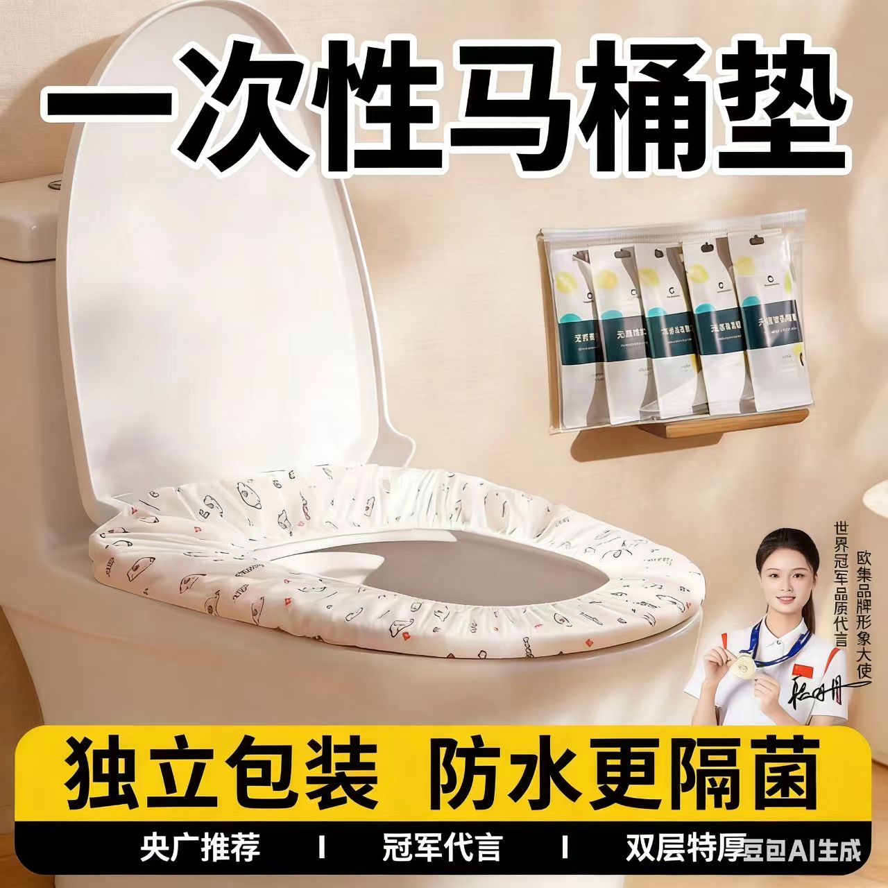 一次性马桶垫坐垫独立包装马桶套罩产妇隔脏坐便垫纸酒店旅行专用