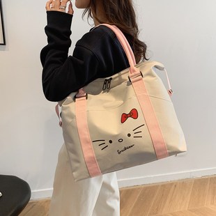 可爱旅行包行李包手提女轻便大容量结实耐用短途旅游收纳袋健身包