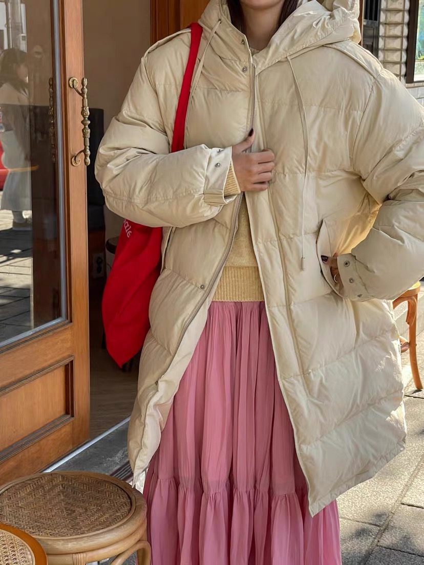 acme ground长款羽绒服女2025冬季新款韩版气质显瘦连帽羽绒服