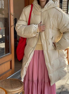 acme ground长款羽绒服女2025冬季新款韩版气质显瘦连帽羽绒服