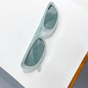 墨镜复古小框型太阳镜 小众窄框撞色设计墨镜防紫外线春夏设计师款