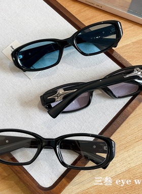 王安宇同款方框蓝色墨镜男款