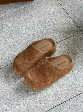 【林小雅专享】AAL8909-3高定内增高韩版包头勃肯拖鞋