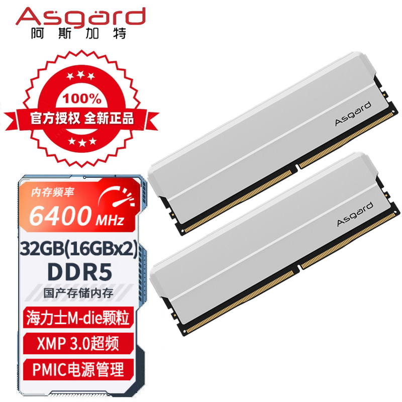 阿斯加特（Asgard）32GB(16GBx2)套装 DDR5 6400台式机内存海拉-封面