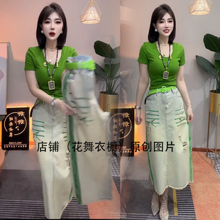 2025夏季 新款 洋气百搭纯色减龄短袖 网红爆款 直筒裤 套装 上衣 时尚