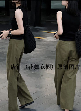 2025年夏季新款时尚气质漂亮套装女立领无袖T恤工装裤两件套装潮t