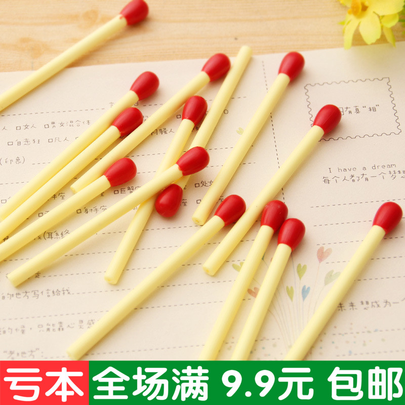 火柴造型可愛圓珠筆批發 韓國創意文具 小學生兒童學習用品獎品