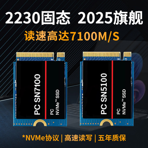 WD/西部数据 SN5100 2230固态硬盘2T 2230 SN7100 SN7100S PM9C1B