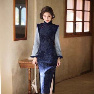 曼玉加绒旗袍显瘦冬天2025新款加厚冬装女装秋冬季高级感国风女新