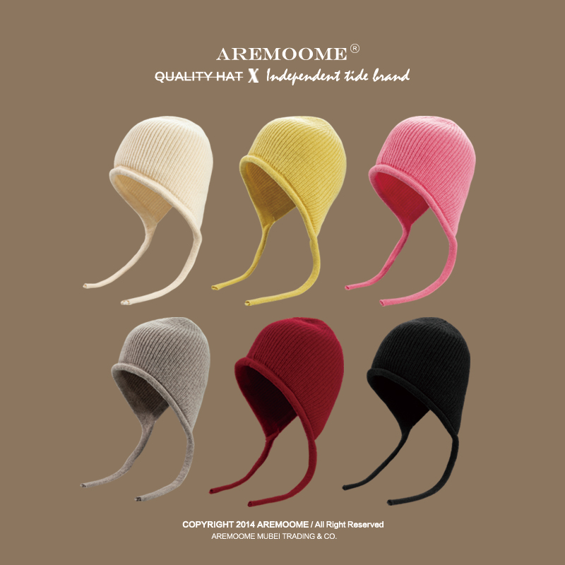 澳洲100%羊毛帽保暖卷边针织帽