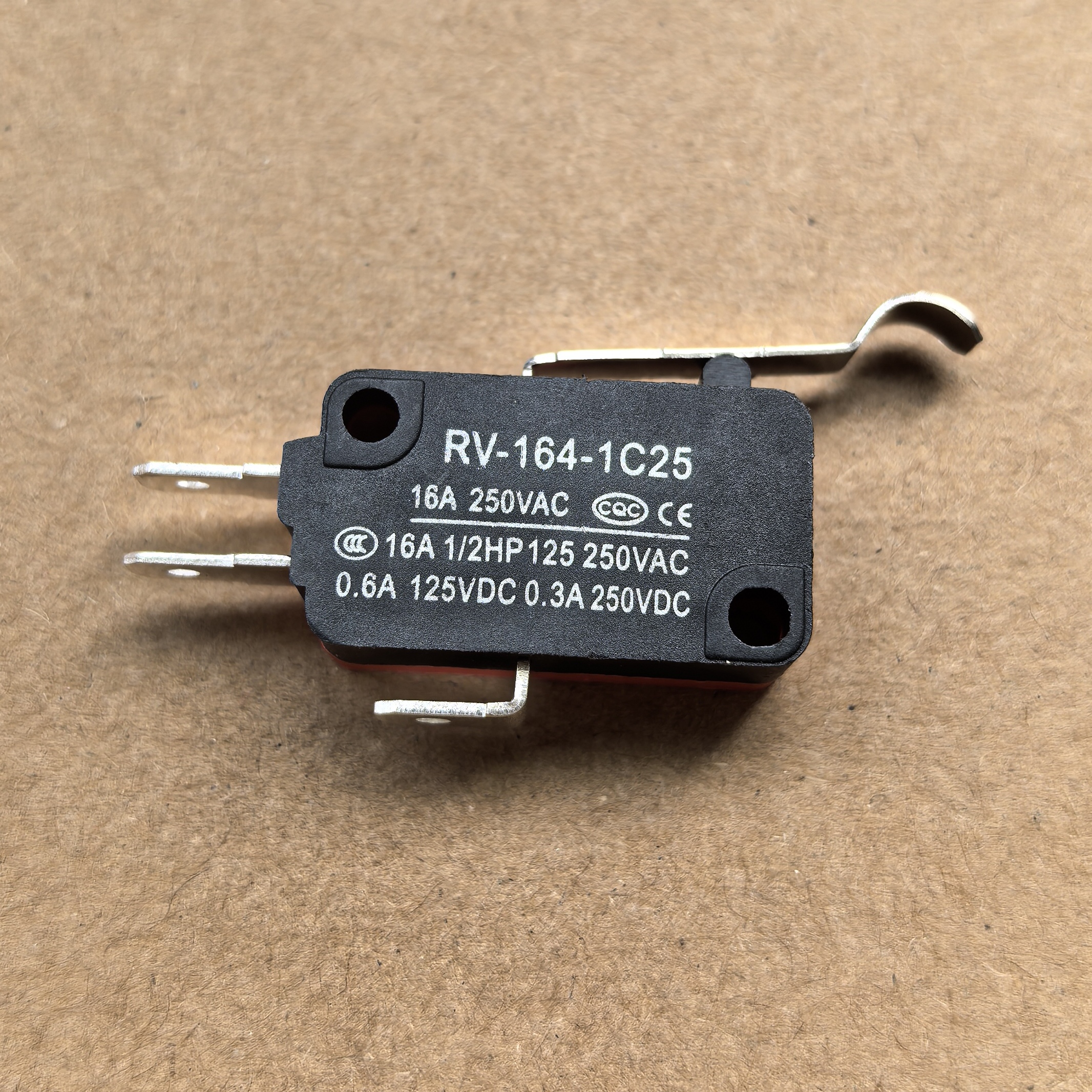 RV-164-1C25微动开关银点小型自复位行程限位门开关兰鸟同款16A