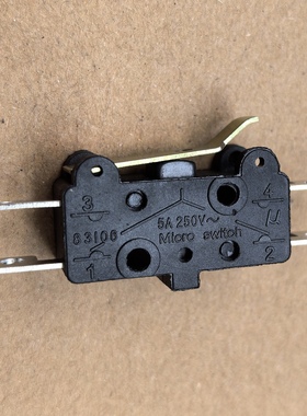 Crouzet高诺斯83106微动开关小型自复位点动行程限位5A四脚带L柄